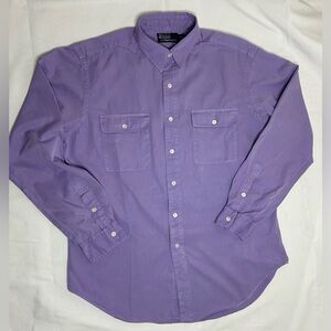 Polo Ralph Lauren Men’s Purple Casual Button-Down Shirt - Size Large